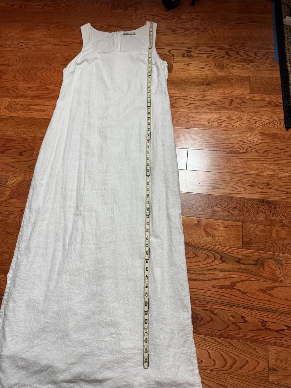 Abercrombie & Fitch White Maxi Linen Dress